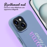 Coque Color MagSafe avec cordon amovible et photo et/ou texte personnalisés Apple iPhone 15 - Nom