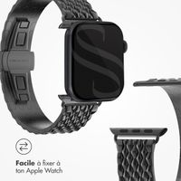 Selencia Bracelet dragon en acier Apple Watch | 44/45/46/49 mm - Noir