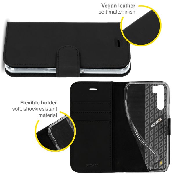 Accezz Étui de télephone Wallet Oppo Reno3 / A91 - Noir