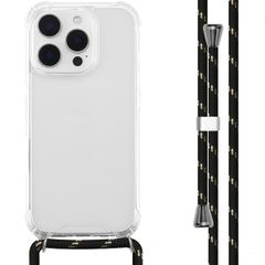 imoshion Coque arrière transparente avec cordon Apple iPhone 16 Pro Max - Noir / Or