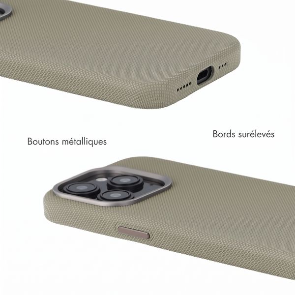 Accezz Coque arrière Mesh avec MagSafe Apple iPhone 15 Pro - Gris foncé