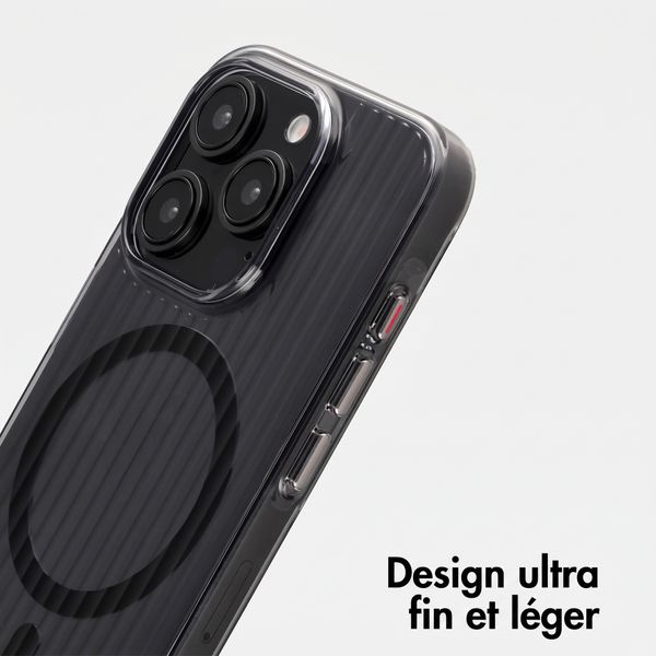 Accezz Coque arrière Lite avec MagSafe | Fluted | Apple iPhone 15 Pro - Noir