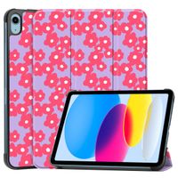 imoshion Coque tablette Design Trifold Apple iPad 11 (2025) 11 pouces A16 / iPad 10 (2022) 10.9 pouces - Dusty Rose Blossom