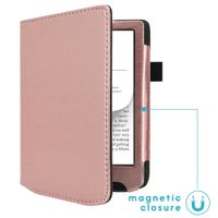 imoshion Étui de liseuse portefeuille en cuir végan Pocketbook Verse / Verse Pro / Verse Pro Color / Vivlio Light / Light HD - Rose Doré