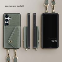 Selencia Coque de télephone Sera avec cordon et porte-cartes enveloppe Samsung Galaxy S25 / S24 - Sage Green