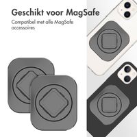 Accezz EasyLock Support de téléphone de voiture - Avec coque Apple iPhone 13 - Grille de ventilation - Rotation à 360 degrés - Noir