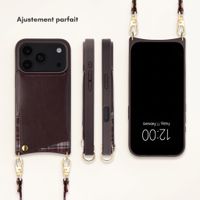 Selencia Coque de télephone Nova avec cordon et porte-cartes Apple iPhone 18 Pro / 17 Pro - Checks