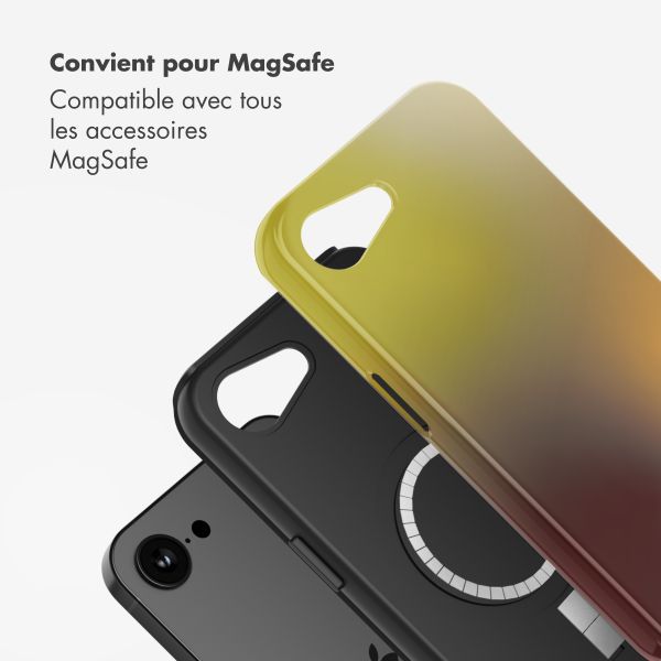 Selencia Coque arrière Vivid avec MagSafe Apple iPhone 17e / 16e - Gradient Olive Dust