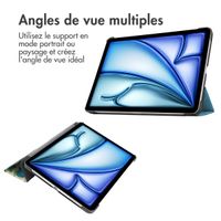 imoshion Coque tablette Design Trifold Apple iPad Air 13 pouces (2026) M4 / (2025) M3 / (2024) M2 - Green Plant