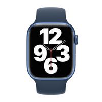 Apple Bracelet Boucle unique en Silicone Apple Watch | 44/45/46/49 mm - Taille 9 - Abyss Blue