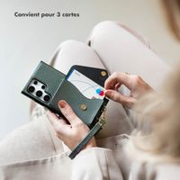 Selencia Coque de télephone Sera avec cordon et porte-cartes enveloppe Samsung Galaxy S24 - Sage Green