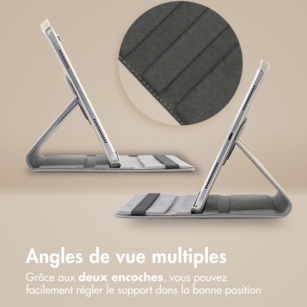 imoshion Coque tablette rotatif à 360° Samsung Galaxy Tab A11 Plus - Gris