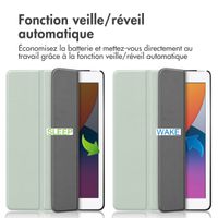 imoshion Coque tablette Trifold Apple iPad 9 (2021) 10.2 pouces / iPad 8 (2020) 10.2 pouces / iPad 7 (2019) 10.2 pouces - Vert clair