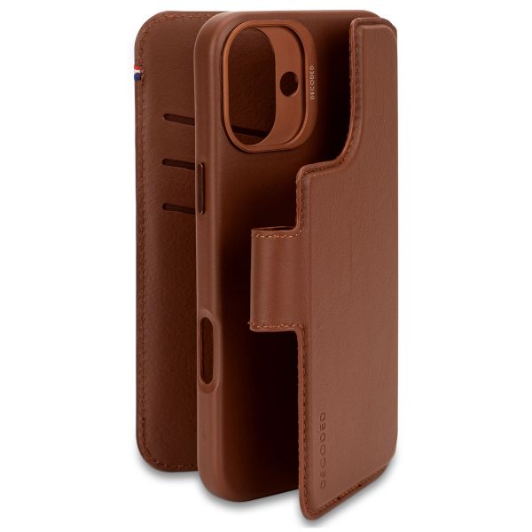 Decoded Portefeuille détachable 2 en 1 en cuir MagSafe Apple iPhone 16 Plus - Tan