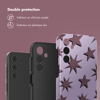 Selencia Coque arrière Vivid Samsung Galaxy A15 (5G/4G) - Stars Plum Lilac