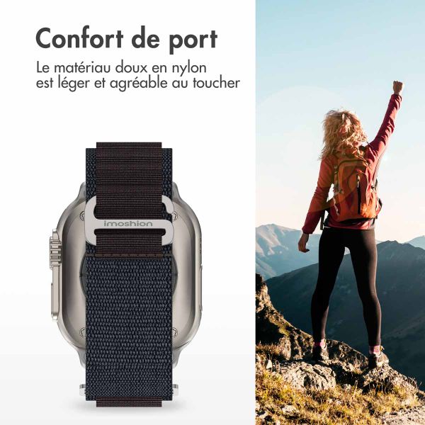 imoshion Bracelet en nylon Alpine Apple Watch | 44/45/46/49 mm - Indigo