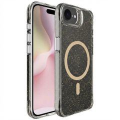 imoshion Coque arrière transparente Pailletée avec MagSafe Apple iPhone 17e / 16e - Doré