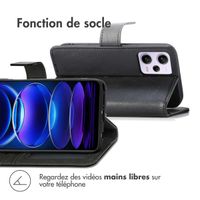 imoshion Étui de télephone portefeuille de luxe Xiaomi Redmi Note 12 Pro (5G) - Noir