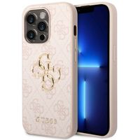 Guess Coque 4G Metal Logo Backcover Apple iPhone 14 Pro - Rose