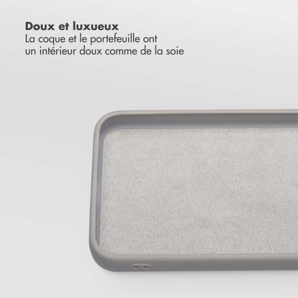 Selencia Étui portefeuille amovible Olyn avec MagSafe Samsung Galaxy A35 / A55 - Gris