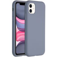 Accezz Coque Liquid Silicone Apple iPhone 11 - Lavender Gray