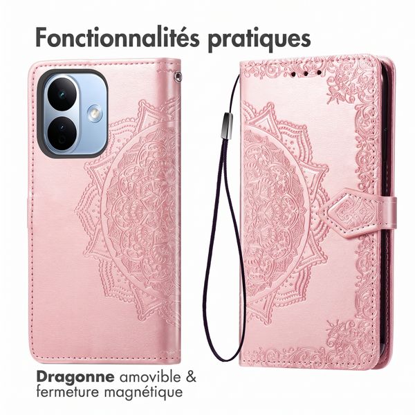 imoshion Etui de télephone Mandala Xiaomi Redmi Note 17 Pro - Rose Gold