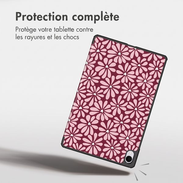 imoshion Coque tablette Design Trifold Samsung Galaxy Tab S11 - Bloom Love Blush