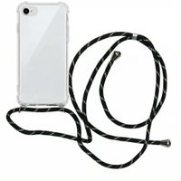 imoshion Coque arrière transparente avec cordon Apple iPhone SE (2022 / 2020) / 8 / 7 - Noir & Doré