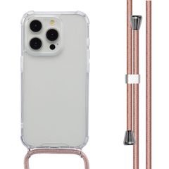 imoshion Coque arrière transparente avec cordon Apple iPhone 15 Pro - Rose Doré
