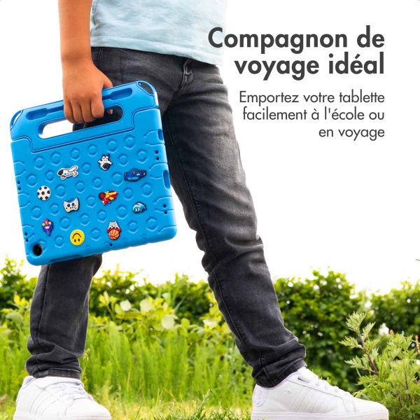 imoshion Coque kidsproof avec poupées amovibles Apple iPad 9 (2021) 10.2 pouces / iPad 8 (2020) 10.2 pouces / iPad 7 (2019) 10.2 pouces - Bleu