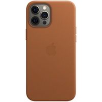 Apple Coque Leather MagSafe Apple iPhone 12 Pro Max - Saddle Brown