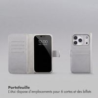 Accezz Coque portefeuille Edge amovible avec MagSafe Apple iPhone 18 Pro / 17 Pro - Gris