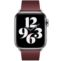 Apple Bracelet Leather Band Modern Buckle Apple Watch | 38/40/41/42 mm - Taille M - Garnet