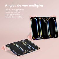 Accezz Coque tablette portefeuille Smart Silicone Apple iPad Pro 11 (2025) M5 / (2024) M4 - Rose
