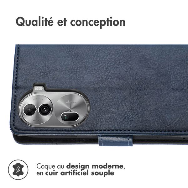 imoshion Étui de télephone portefeuille de luxe Oppo Reno 11 F - Bleu foncé