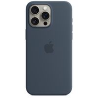 Apple Coque en silicone MagSafe Apple iPhone 15 Pro Max - Storm Blue