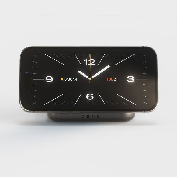 Zens Magnetic Nightstand Charger - Chargeur sans fil 15W - Magsafe et Qi2 - Noir