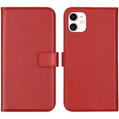Selencia Étui portefeuille en cuir véritable Apple iPhone 11 - Rouge