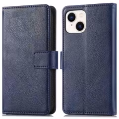 imoshion Étui de télephone portefeuille de luxe Apple iPhone 14 / 13 - Bleu foncé