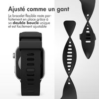 imoshion Bracelet silicone Xiaomi Smart Band 9 Pro / 8 Pro / Redmi Watch 6 / 5 / 4 - Noir