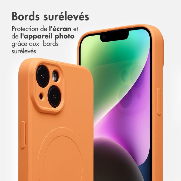 imoshion Coque Couleur avec MagSafe Apple iPhone 14 - Orange