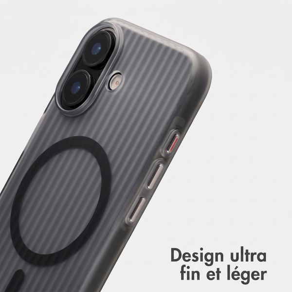 Accezz Coque arrière Lite avec MagSafe | Fluted | Apple iPhone 17 - Matte Black
