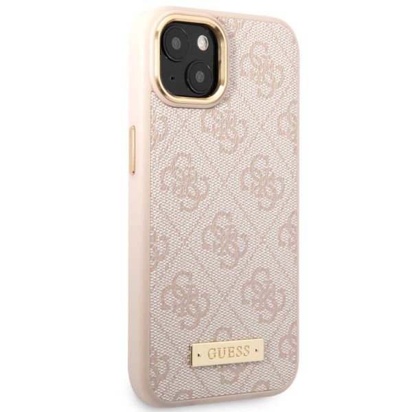 Guess Coque 4G Logo Monogram MagSafe Apple iPhone 14 - Rose
