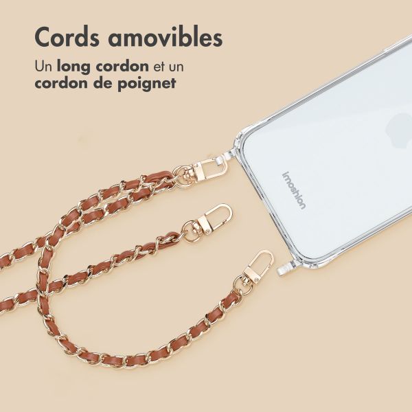 imoshion Ensemble de cordons de téléphone en cuir PU – Marron