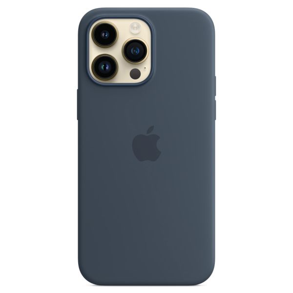 Apple Coque en silicone MagSafe Apple iPhone 14 Pro Max - Storm Blue