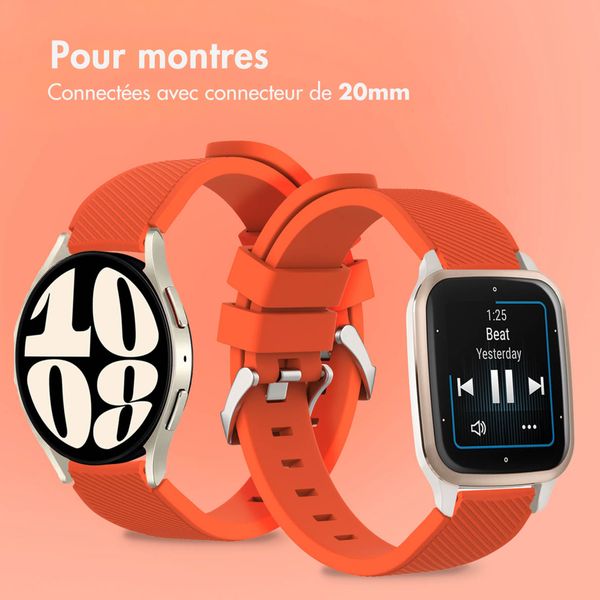 imoshion Bracelet en silicone flexible  - Connexion universelle 20 mm - Orange