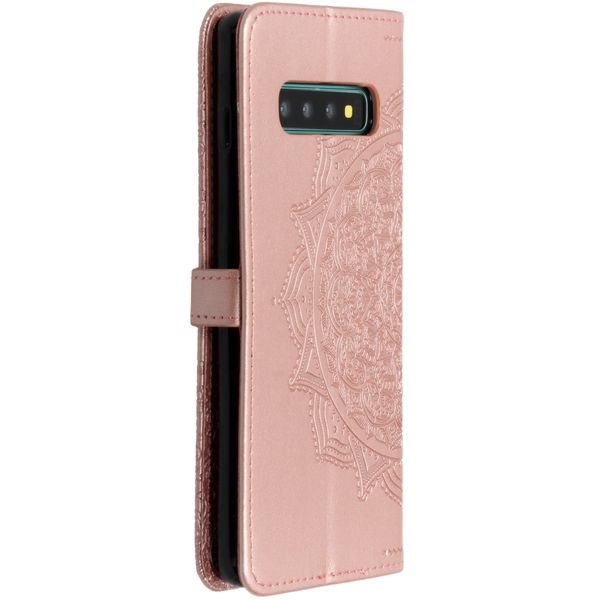 Etui de télephone portefeuille Mandala Samsung Galaxy S10 Plus - Rose
