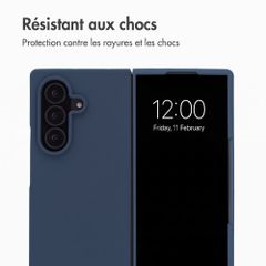Accezz Coque Liquid Silicone Samsung Galaxy Z Fold 8 Ultra - Bleu foncé