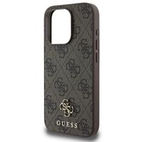 Guess Coque 4G Metal Logo MagSafe Apple iPhone 15 Pro - Marron