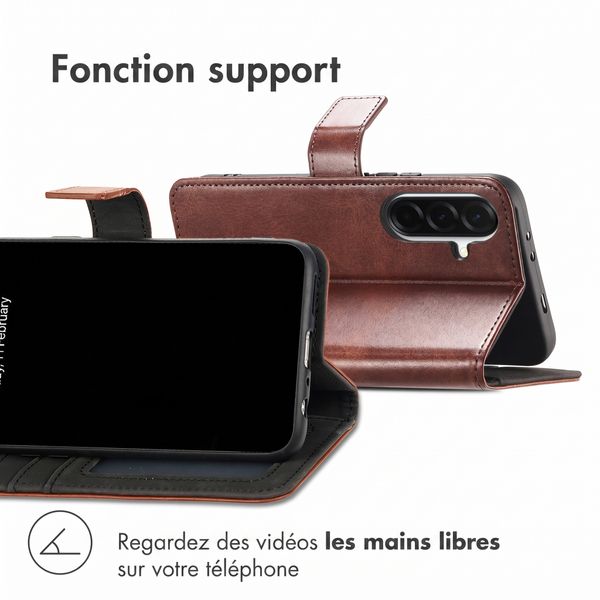 imoshion Étui de télephone portefeuille de luxe Samsung Galaxy A26 - Marron foncé